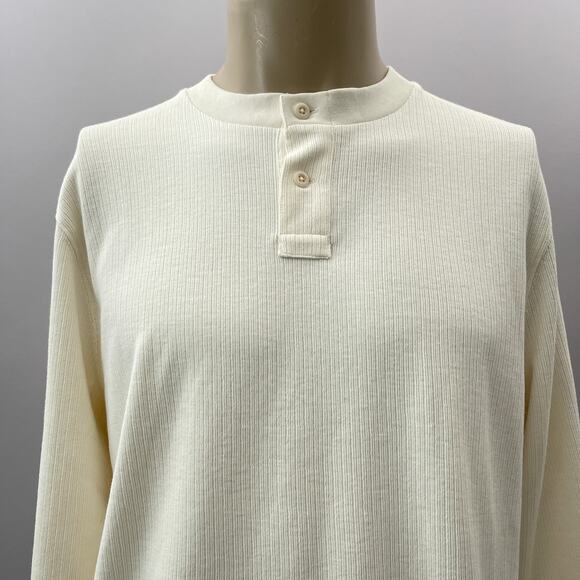 NWT Madewell Textured Long Sleeve Henley Tee Lighthouse Men's Size Medium - Picture 7 of 16